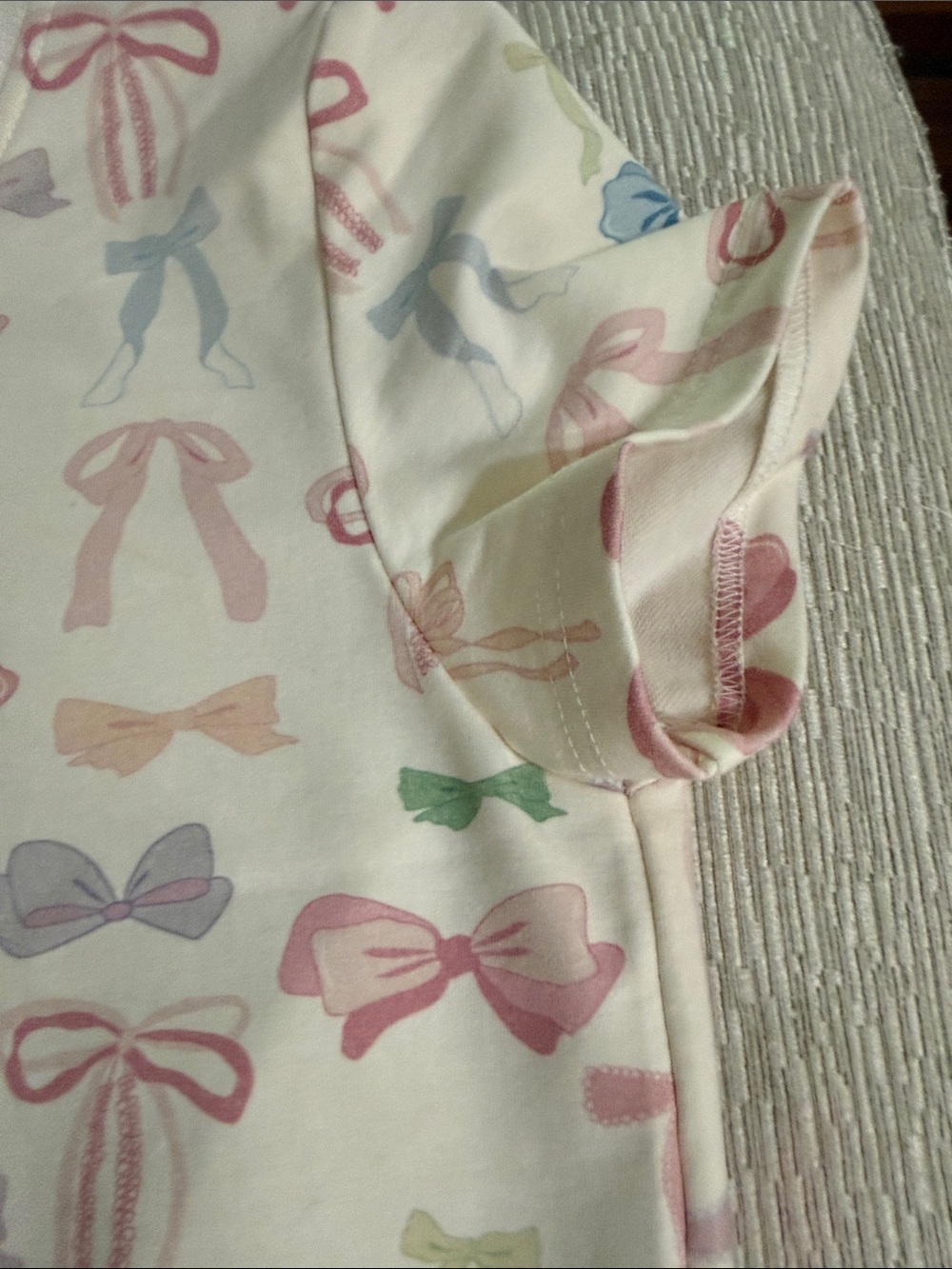 Lola and the Boys White Bow Print Pajama Set - Pink & Pastel Bows size 14 - Picture 6 of 17